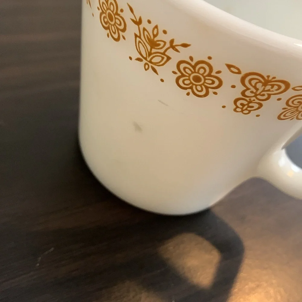 Vintage Pyrex Butterfly Gold Mugs - Picture 3 of 5